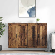 Wandkast 69,5x34x90 cm oud hout bewerkt hout