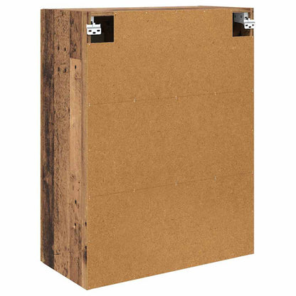 Wandkasten 2 pcs Oud Hout 69,5 x 34 x 90 cm Bewerkt hout