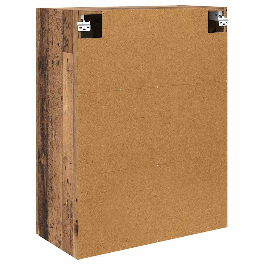 Wandkasten 2 pcs Oud Hout 69,5 x 34 x 90 cm Bewerkt hout