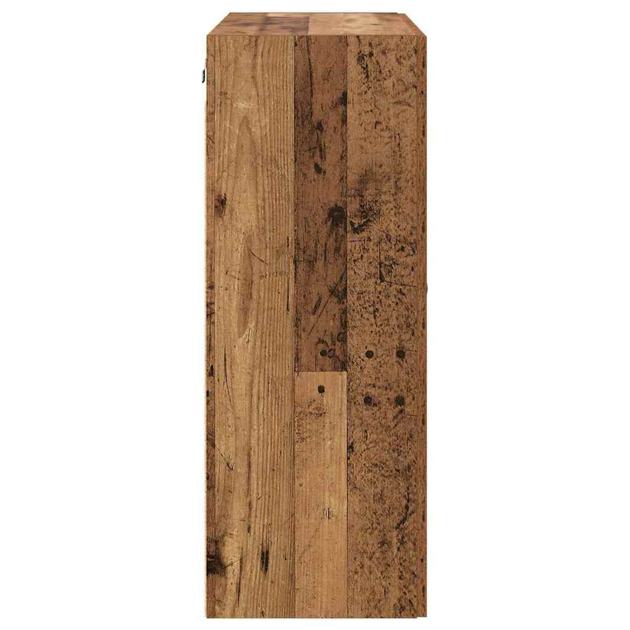 Wandkasten 2 pcs Oud Hout 69,5 x 34 x 90 cm Bewerkt hout