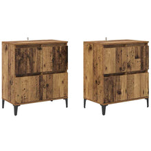 Dressoirs 2 pcs Oud Hout 60 x 35 x 70 cm Bewerkt hout
