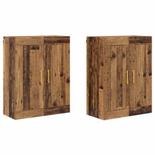 Wandkasten 2 pcs Oud Hout 69,5 x 34 x 90 cm Bewerkt hout