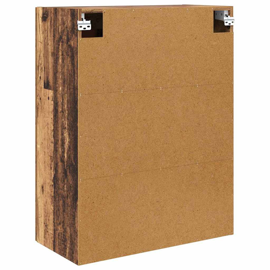 Wandkasten 2 pcs Oud Hout 69,5 x 34 x 90 cm Bewerkt hout