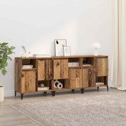 Dressoir 60x35x70 cm oud hout bewerkt hout set van 3