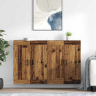 Wandkast 69,5x34x90 cm oud hout