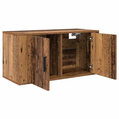 Wandtv-kast Set 3 pcs Oud Hout 80 x 34,5 x 40 cm Bewerkt hout