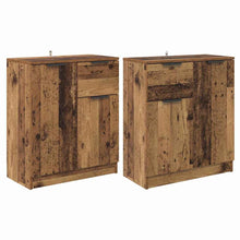 Dressoirs met lade 2 pcs Oud Hout 60 x 30 x 70 cm Bewerkt hout