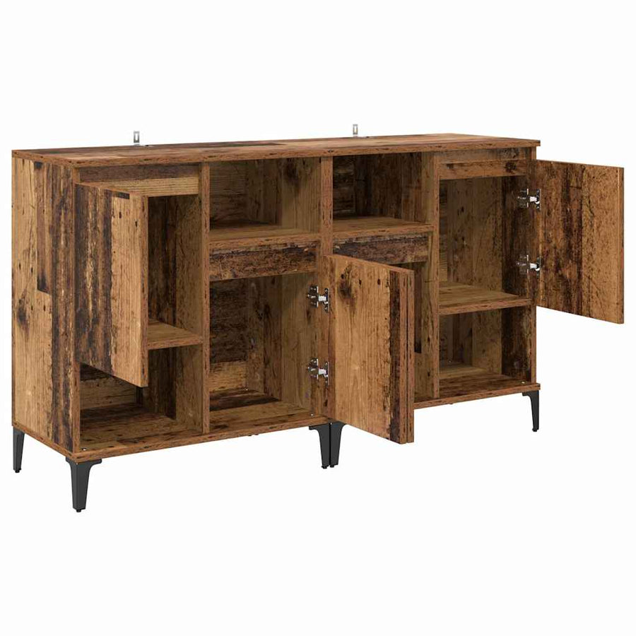 Dressoirs 2 pcs Oud Hout 60 x 35 x 70 cm Bewerkt hout