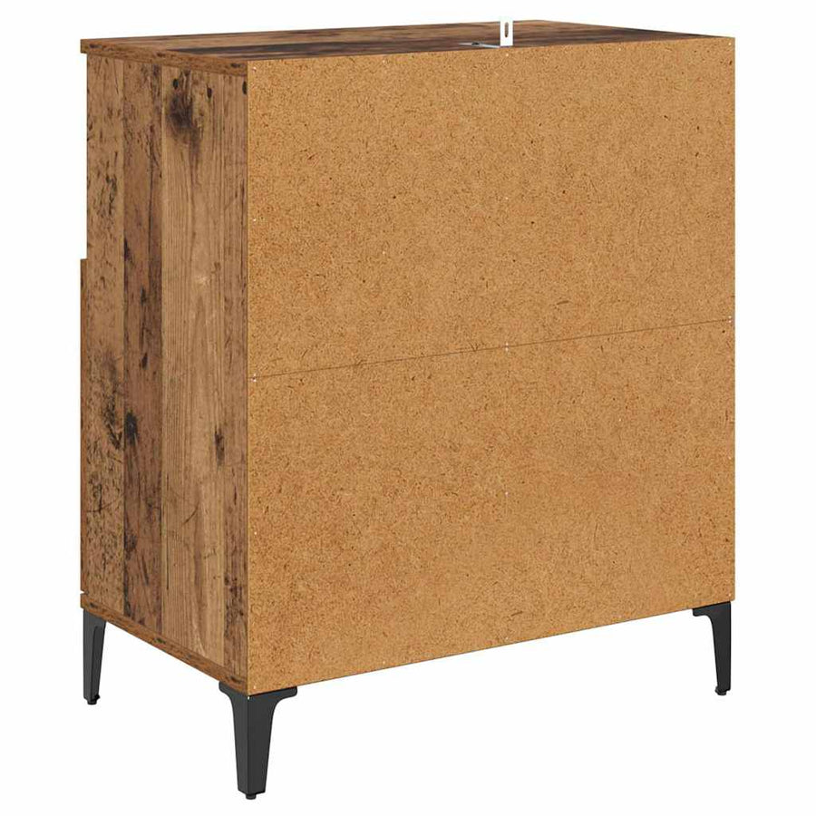 Dressoirs 2 pcs Oud Hout 60 x 35 x 70 cm Bewerkt hout