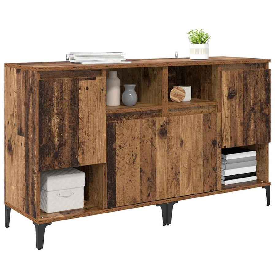 Dressoirs 2 pcs Oud Hout 60 x 35 x 70 cm Bewerkt hout