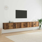Wandtv-kast 100x34,5x40 cm oud hout