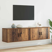 Tv-kast set 2 stuks 80x34,5x40 cm oud hout