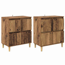 Dressoirs 2 pcs Oud Hout 60 x 35 x 70 cm Bewerkt hout