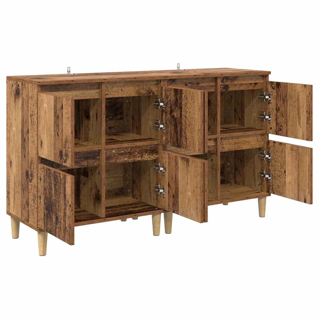 Dressoirs 2 pcs Oud Hout 60 x 35 x 70 cm Bewerkt hout