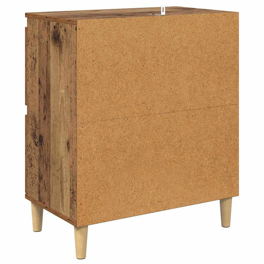 Dressoirs 2 pcs Oud Hout 60 x 35 x 70 cm Bewerkt hout