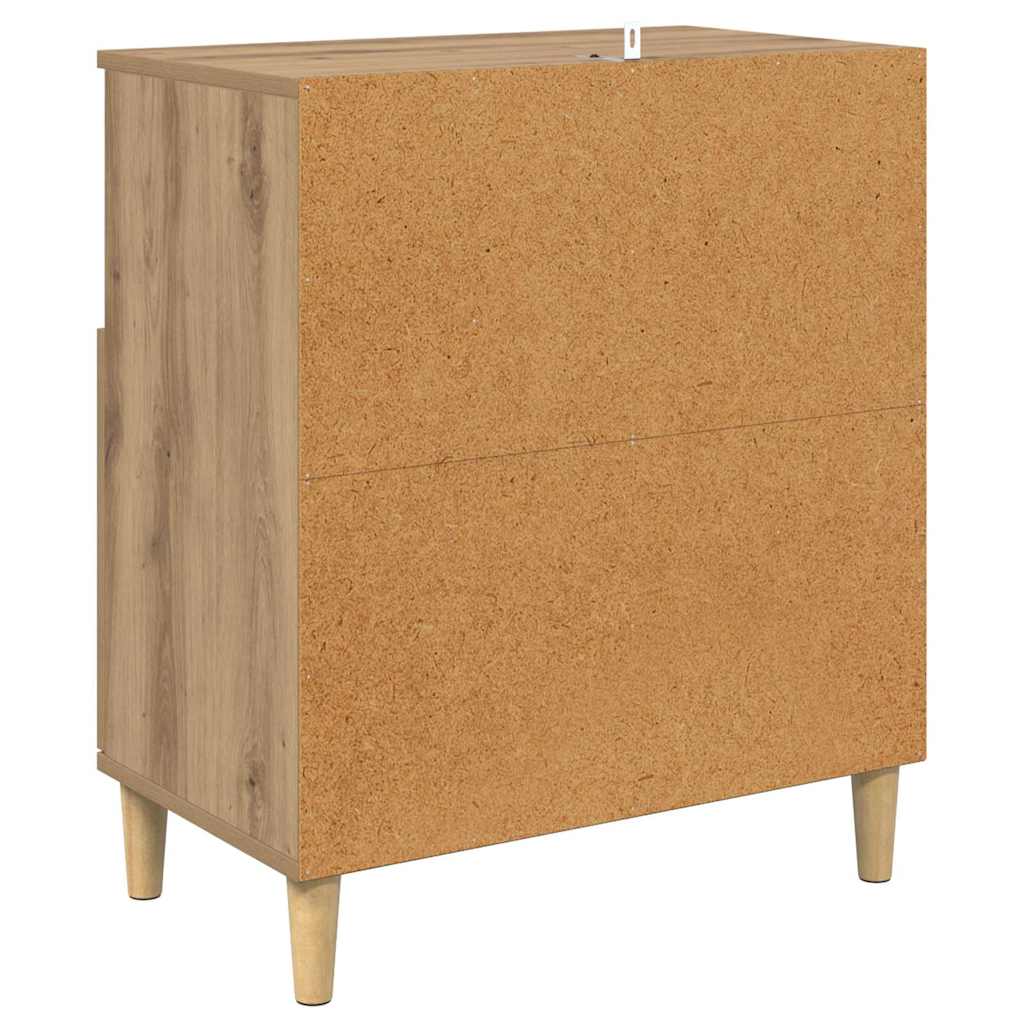 Dressoirs 2 pcs Artisan Eiken 60 x 35 x 70 cm Bewerkt hout