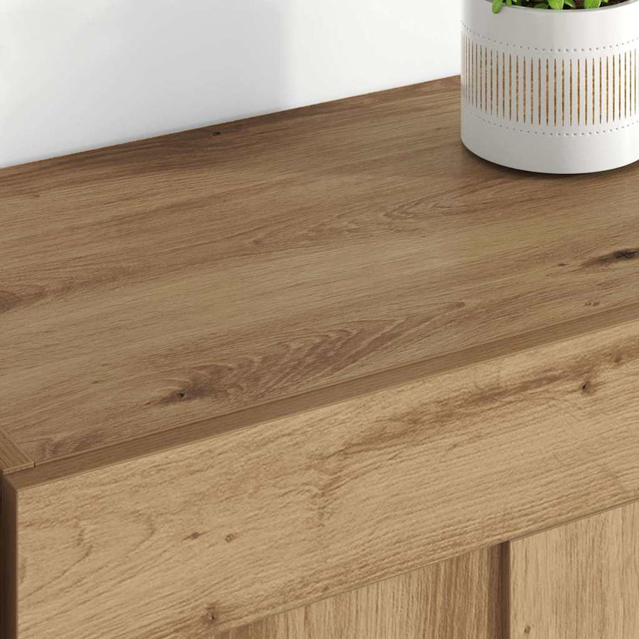 Wandkasten 2 pcs Artisan Eiken 69,5 x 34 x 90 cm Bewerkt hout