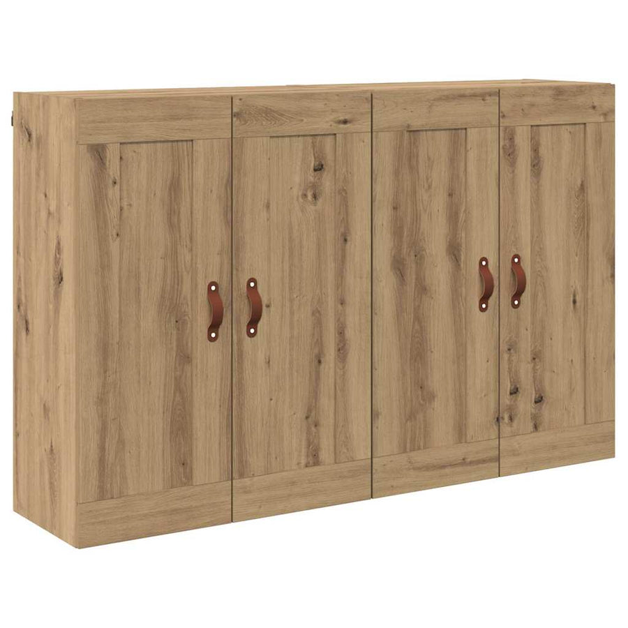Wandkasten 2 pcs Artisan Eiken 69,5 x 34 x 90 cm Bewerkt hout