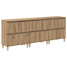 Dressoirs 3 pcs Artisan Eiken 60 x 35 x 70 cm Bewerkt hout