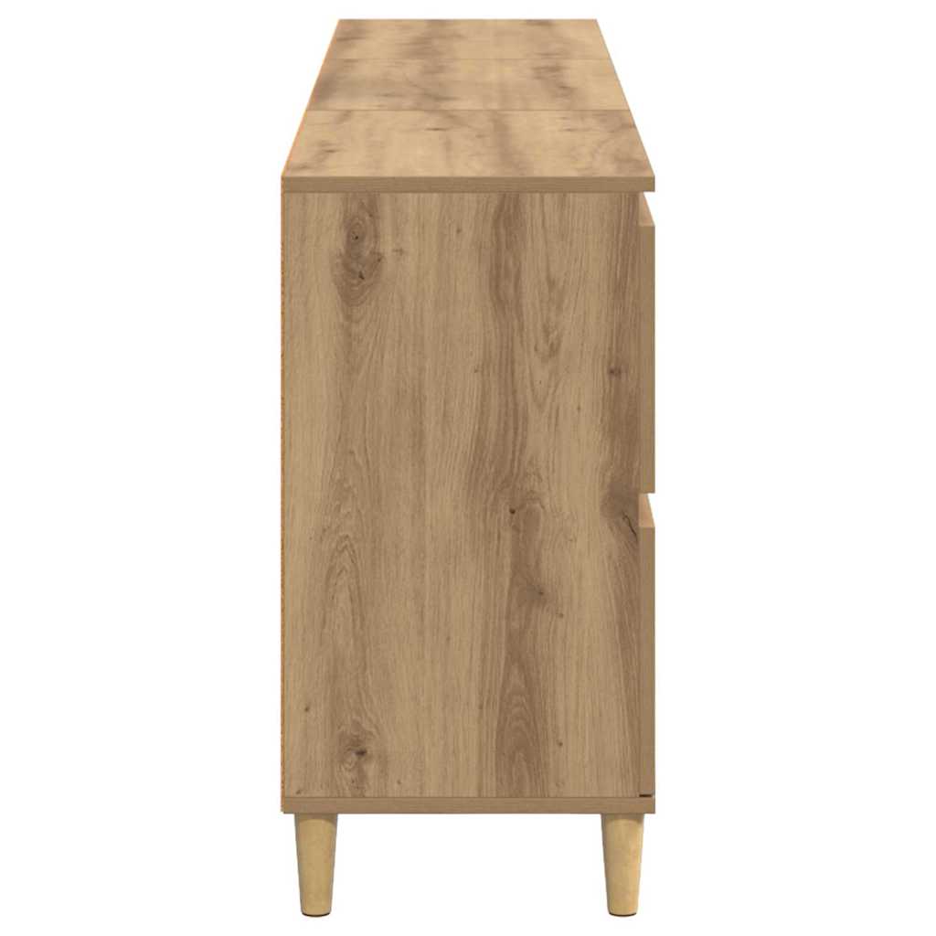 Dressoirs 3 pcs Artisan Eiken 60 x 35 x 70 cm Bewerkt hout