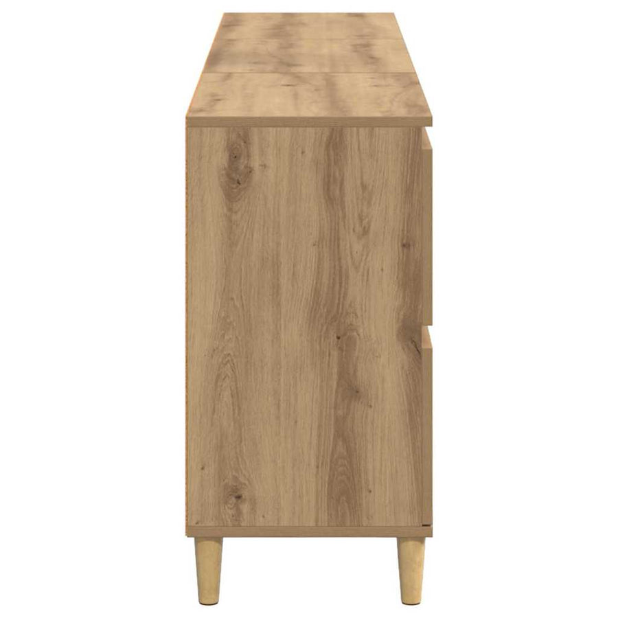 Dressoirs 3 pcs Artisan Eiken 60 x 35 x 70 cm Bewerkt hout