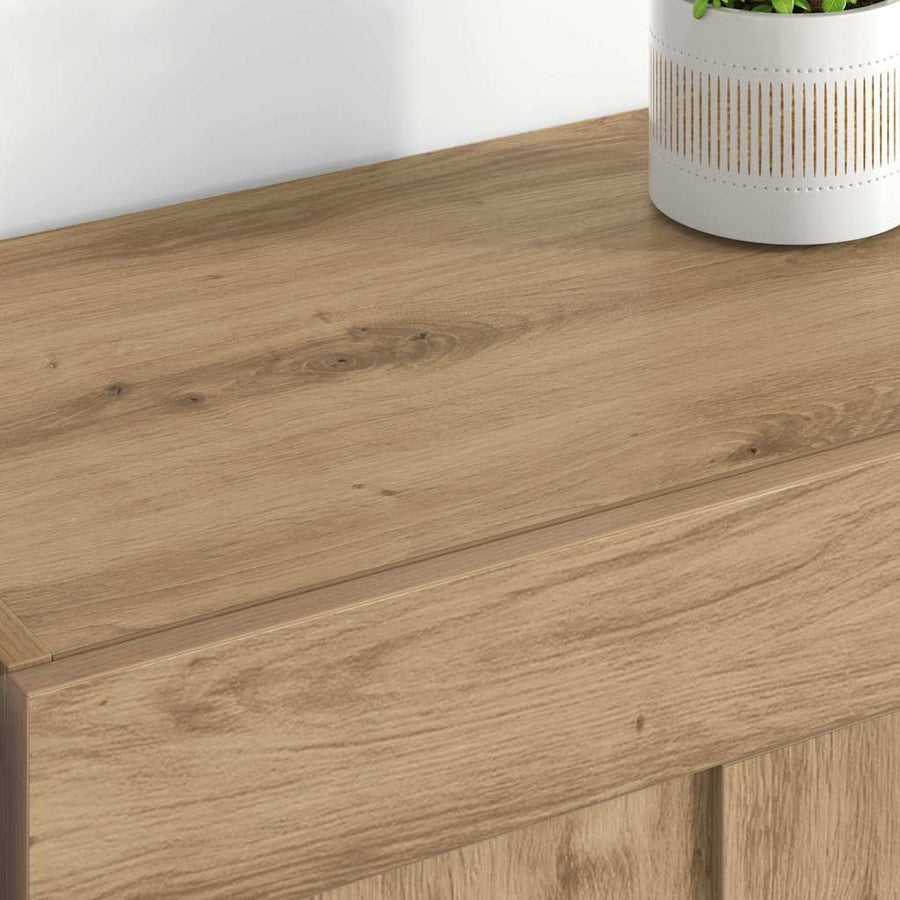 Wandkasten 2 pcs Artisan Eiken 69,5 x 34 x 90 cm Bewerkt hout