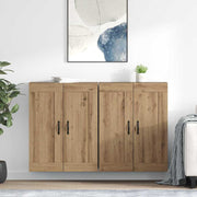 Wandkast 69,5x34x90 cm artisan eiken