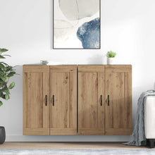 Wandkasten 2 pcs Artisan Eiken 69,5 x 34 x 90 cm Bewerkt hout