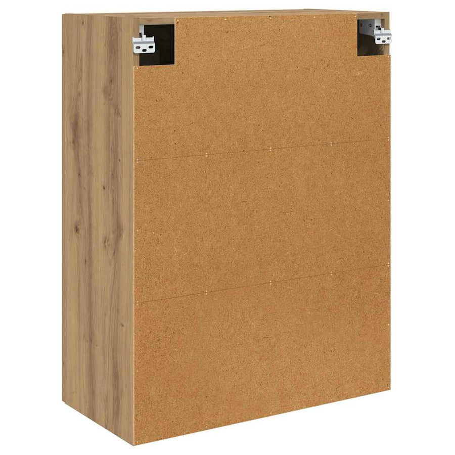 Wandkasten 2 pcs Artisan Eiken 69,5 x 34 x 90 cm Bewerkt hout