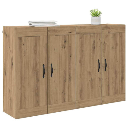 Wandkasten 2 pcs Artisan Eiken 69,5 x 34 x 90 cm Bewerkt hout