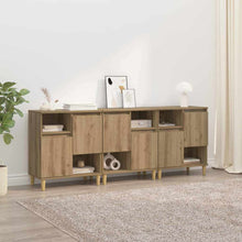 Dressoirs 3 pcs Artisan Eiken 60 x 35 x 70 cm Bewerkt hout