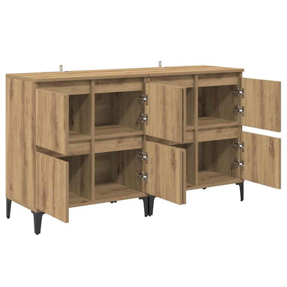 Dressoirs 2 pcs Artisan Eiken 60 x 35 x 70 cm Bewerkt hout