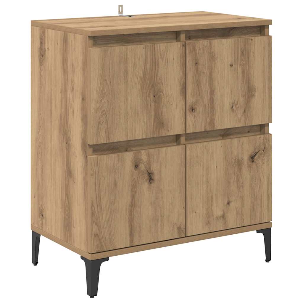 Dressoirs 2 pcs Artisan Eiken 60 x 35 x 70 cm Bewerkt hout