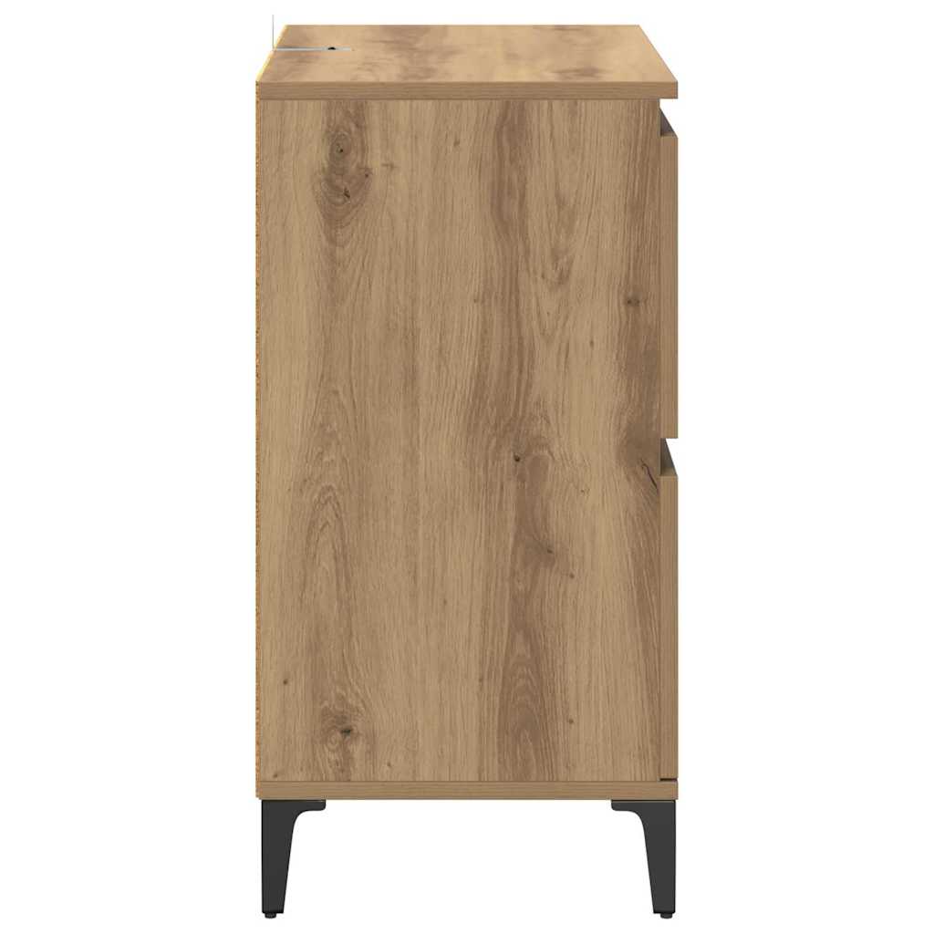Dressoirs 2 pcs Artisan Eiken 60 x 35 x 70 cm Bewerkt hout
