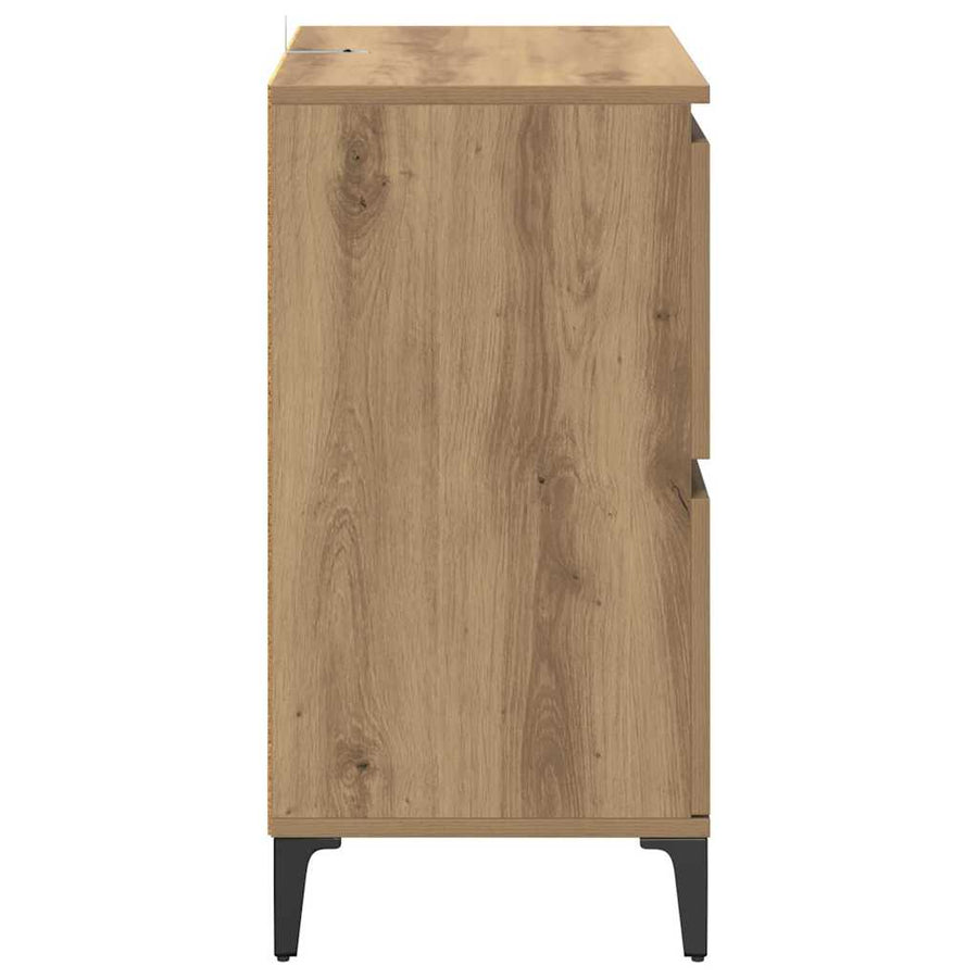 Dressoirs 2 pcs Artisan Eiken 60 x 35 x 70 cm Bewerkt hout