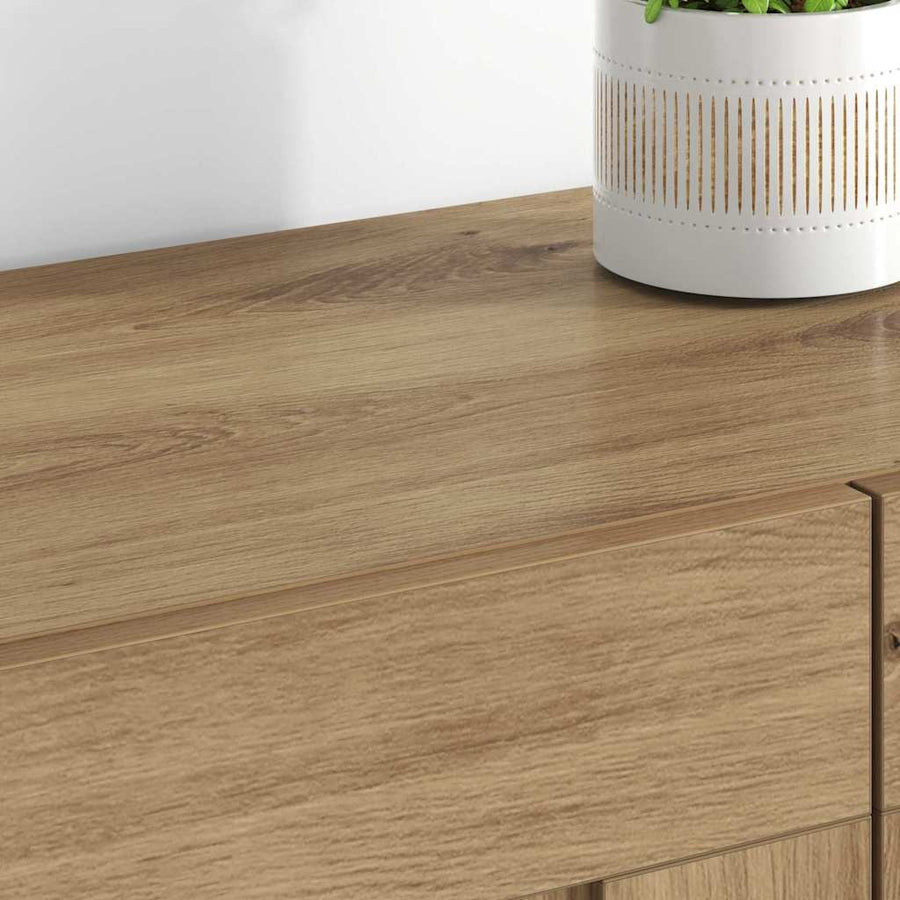 Wandkasten 2 pcs Artisan Eiken 69,5 x 34 x 90 cm Bewerkt hout