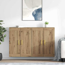 Wandkasten 2 pcs Artisan Eiken 69,5 x 34 x 90 cm Bewerkt hout