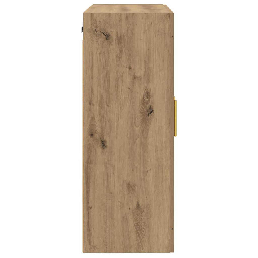 Wandkasten 2 pcs Artisan Eiken 69,5 x 34 x 90 cm Bewerkt hout