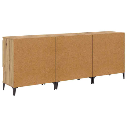Dressoirs 3 pcs Artisan Eiken 60 x 35 x 70 cm Bewerkt hout