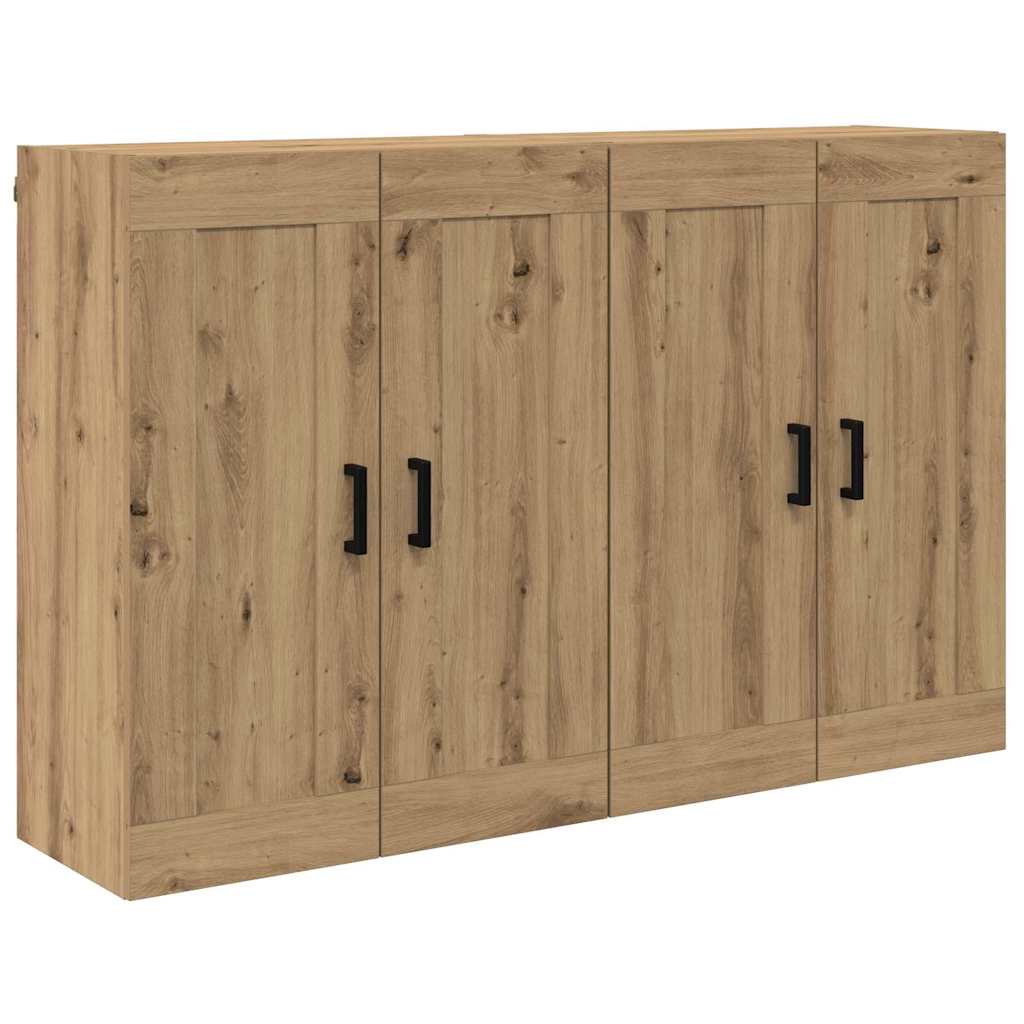 Wandkast 2 pcs Artisan Eiken 69,5 x 34 x 90 cm Bewerkt hout