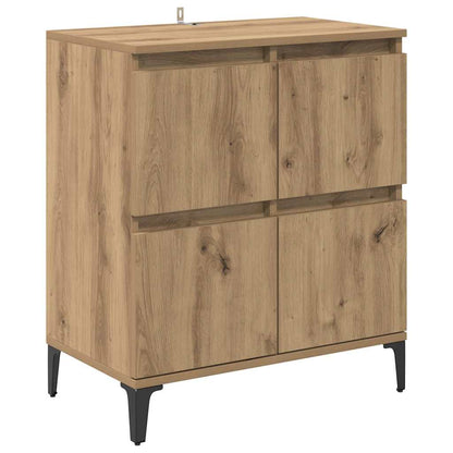 Dressoirs 3 pcs Artisan Eiken 60 x 35 x 70 cm Bewerkt hout