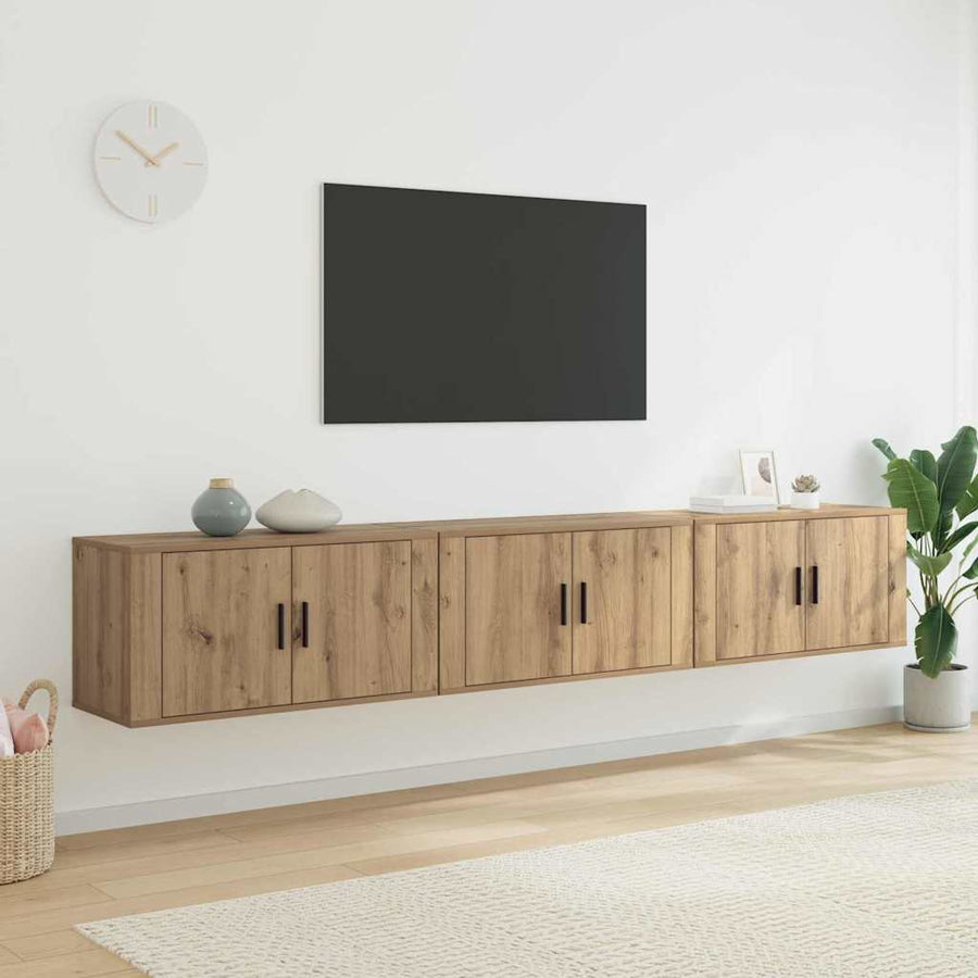 Wandtv-kast Set 3 pcs Artisan Eiken 80 x 34,5 x 40 cm