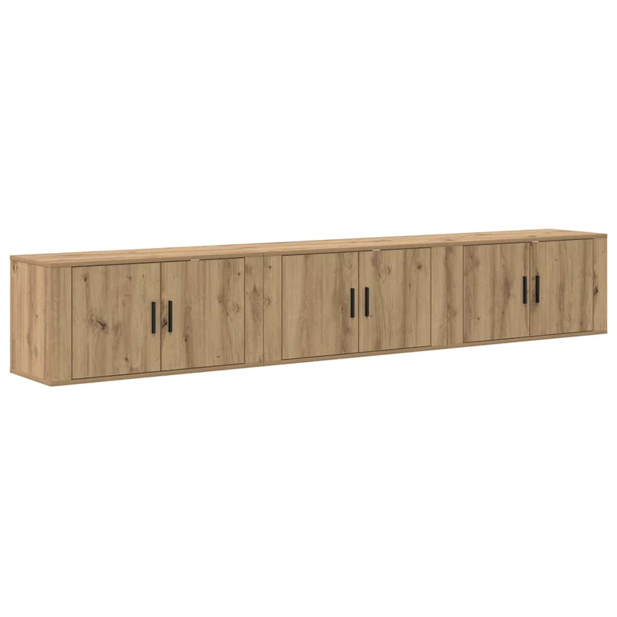 Wandtv-kast Set 3 pcs Artisan Eiken 80 x 34,5 x 40 cm