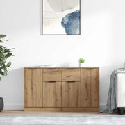Dressoir 60x30x70 cm bewerkt hout artisan eiken set van 2