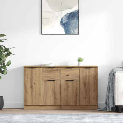 Dressoirs 2 pcs Artisan Eiken 60 x 30 x 70 cm Bewerkt hout