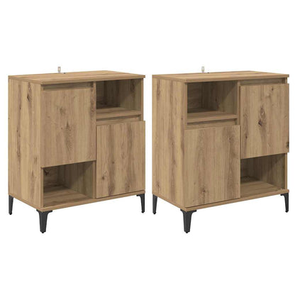 Dressoirs 2 pcs Artisan Eiken 60 x 35 x 70 cm Bewerkt hout