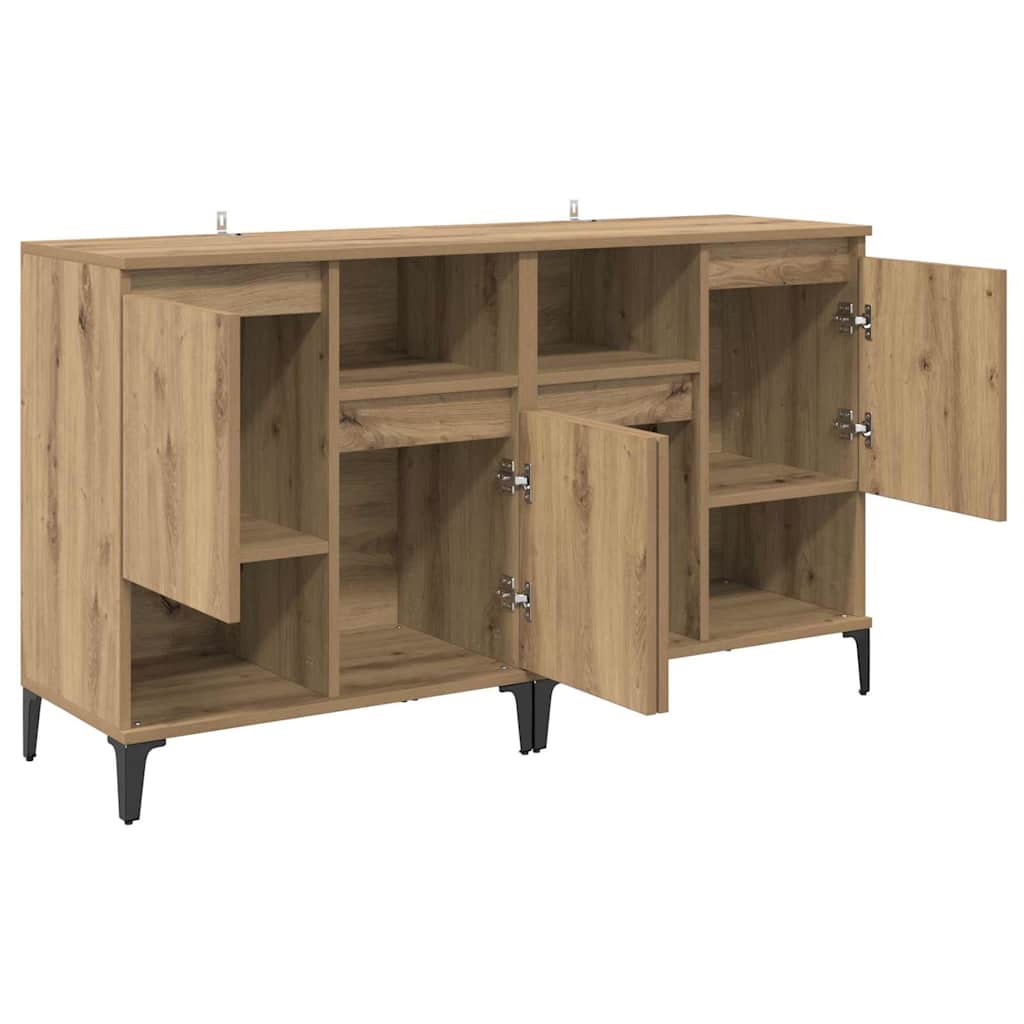 Dressoirs 2 pcs Artisan Eiken 60 x 35 x 70 cm Bewerkt hout