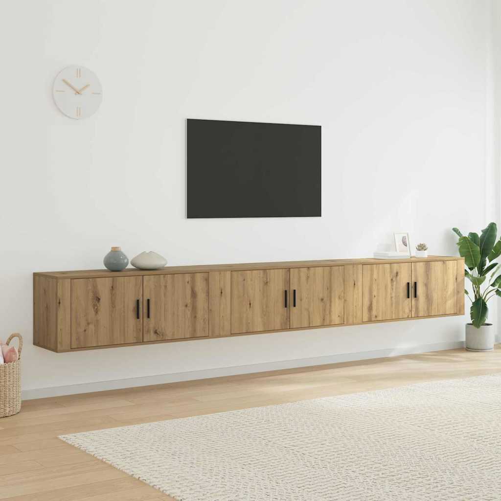 Wandtv-kast Set 3 pcs Artisan Eiken 100 x 34,5 x 40 cm