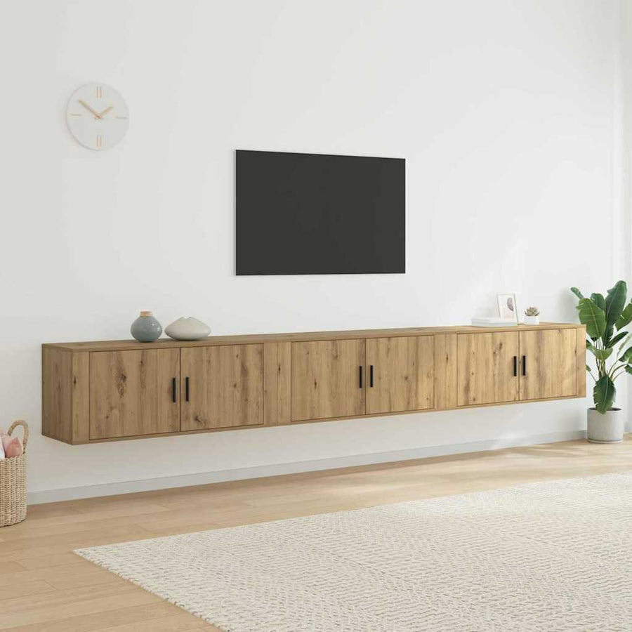 Wandtv-kast Set 3 pcs Artisan Eiken 100 x 34,5 x 40 cm
