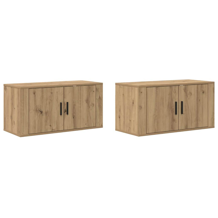 Wandtv-kast Set 2 pcs Artisan Eiken 80 x 34,5 x 40 cm